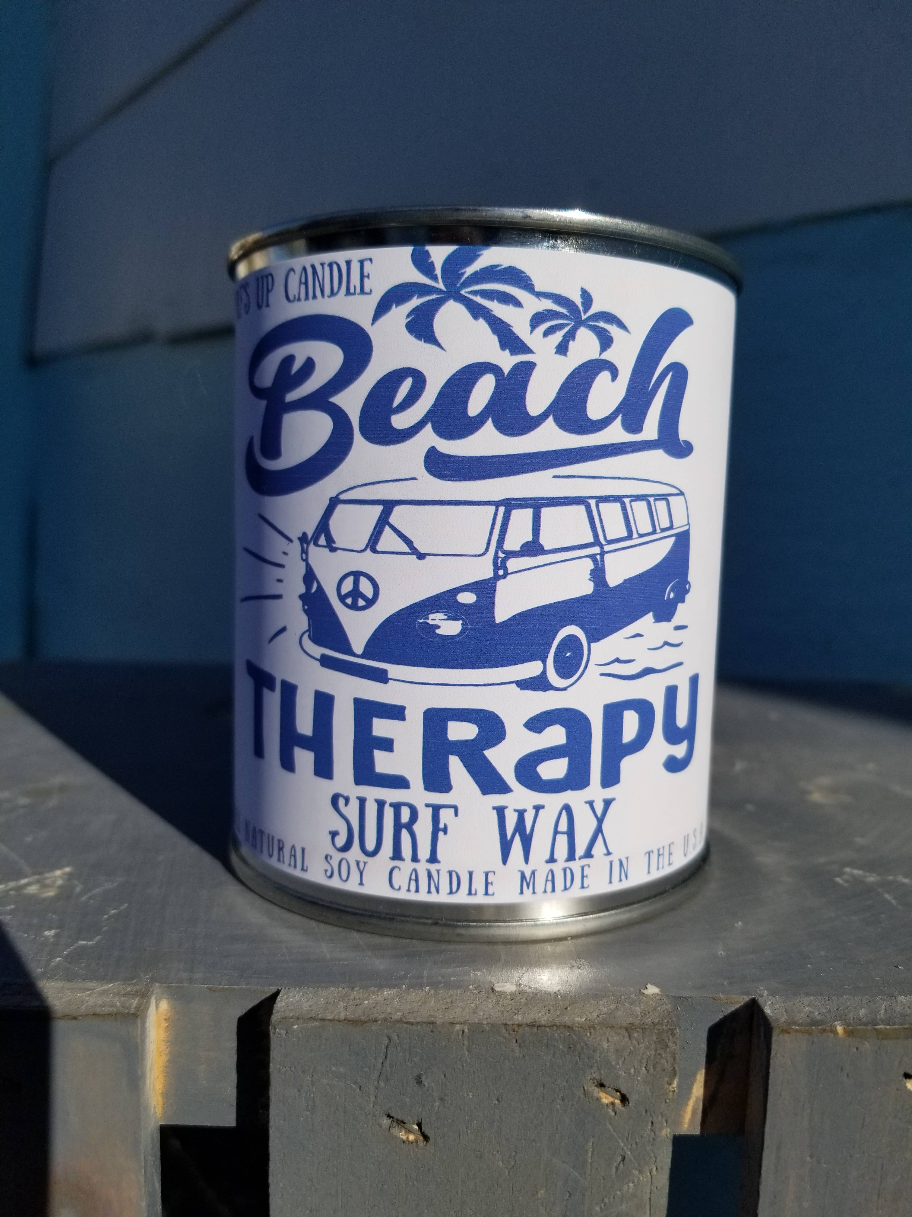 Surfs Up Candle – wholesale Jar/filled candle – Beach Therapy Surf Wax Paint Can Candle1
