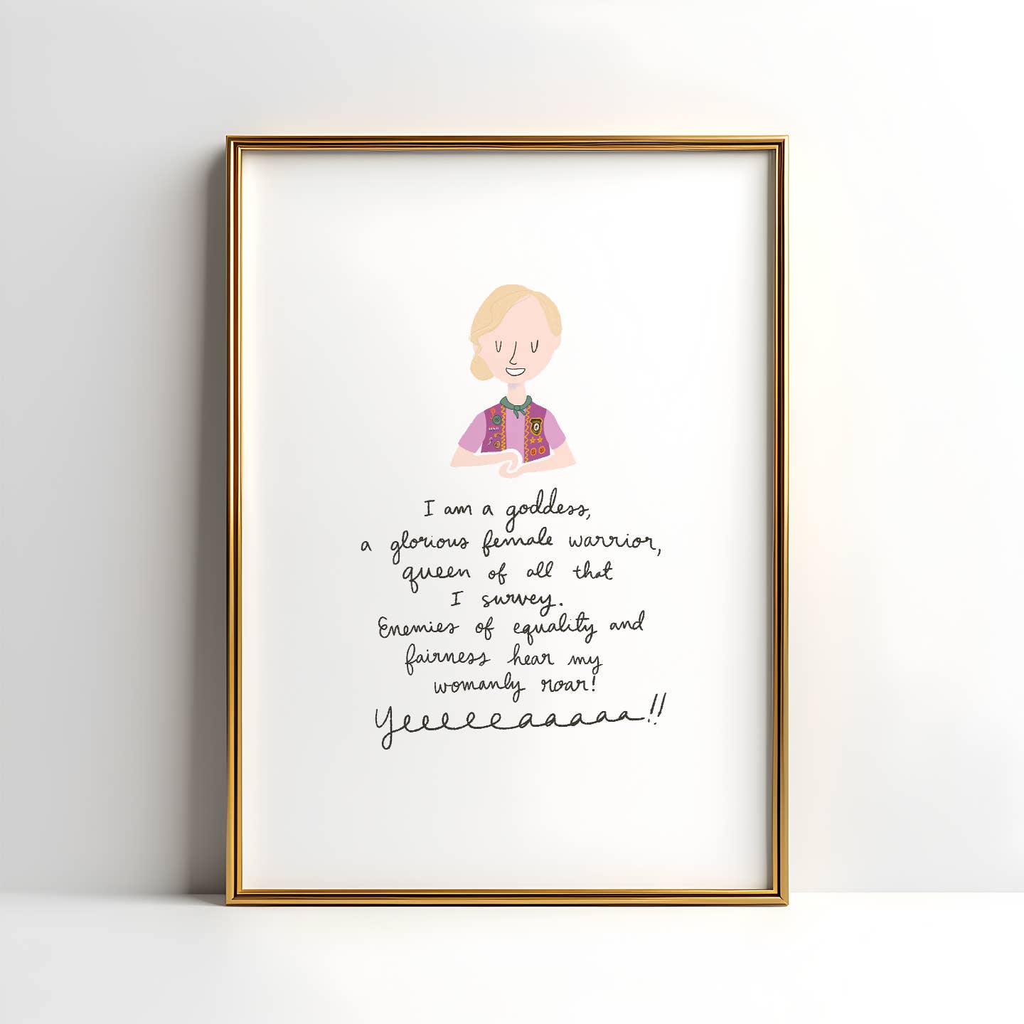 Abbie Ren Illustration - Wholesale Art Print - Leslie Knope Art Print 8x10