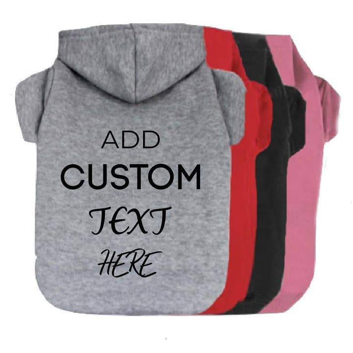 The Honest Dog Company - Wholesale Pet Hoodie - Dog - Custom One Color Text or Graphic Dog Hoodie