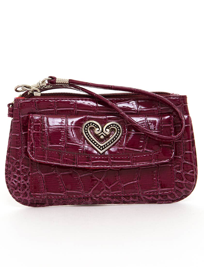 AMPERE CREATIONS - Wholesale Wristlet - Brighton Vegan Leather Inspired Croco Imitation Wristlet Bag7