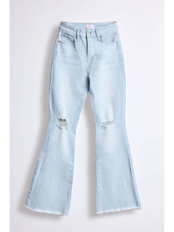 YMI - Wholesale Pants - Kids - Girls Frey Hem Flare