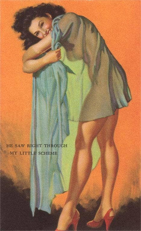 Found Image Press – wholesale Sticker – Sticker GY-145 Brunette in Transparent Dress0