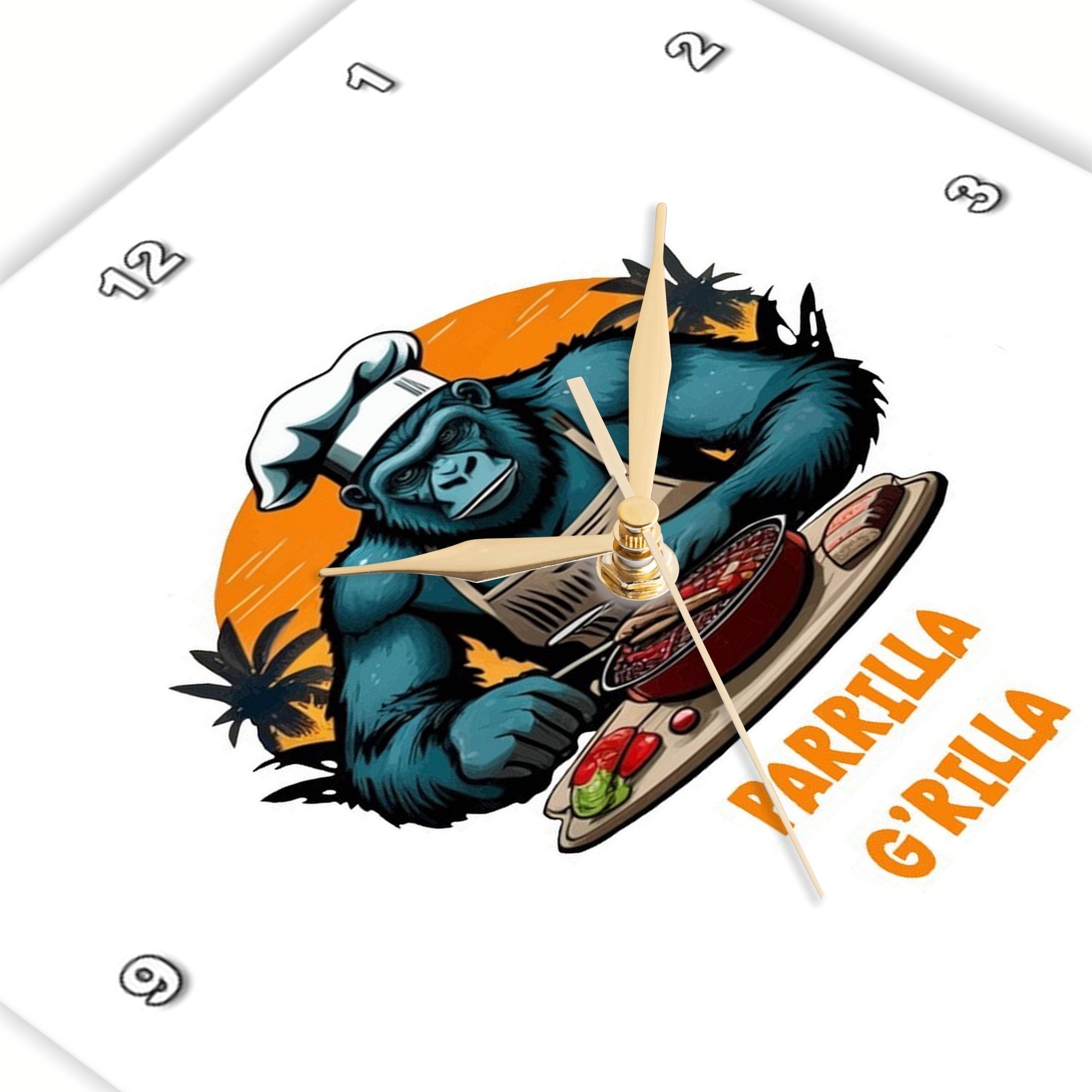 3dRose - Wholesale Wall Clock - 3dRose, Parrilla Grilla Master BBQ Griller Fun Pun, Wall Clock2