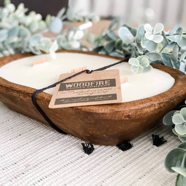 Woodfire Candle Company - Vendita all'ingrosso Candela in vasetto - Candela con stoppino in legno in ciotola di legno 16oz Decorazione per la casa Regalo