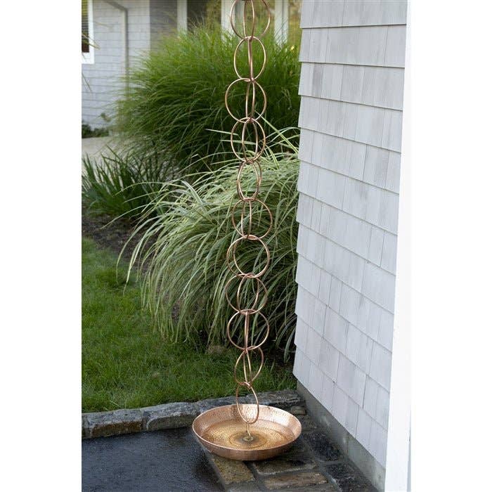 Good Directions - Wholesale Outdoor Ornament/Decor - Rain Chain Copper Basin - 16.5 in. Diameter2