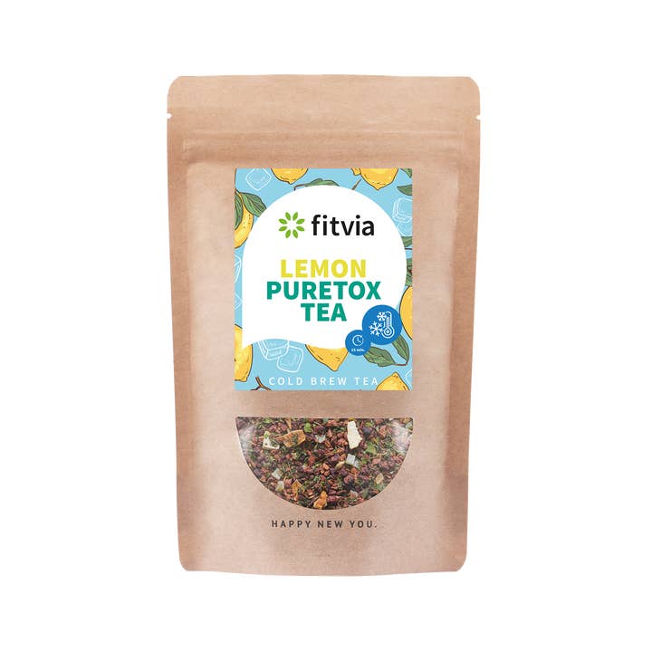 Fitvia – Großhandel Gesundheits-/Entgiftungstee – Zitronen-Puretox-Tee - Cold Brew