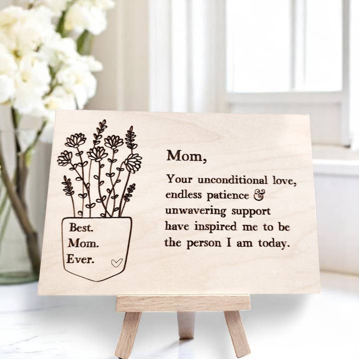 Muttertag - Holzkarte für die Ewigkeit für den Großhandel von G + H Gifts