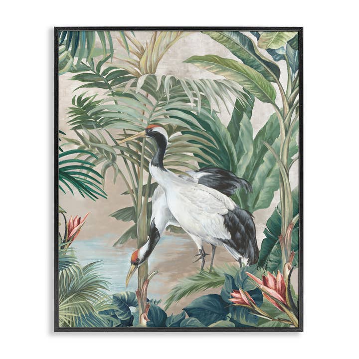 Arte emoldurada de guindastes em oásis tropical por atacado de Stupell Industries