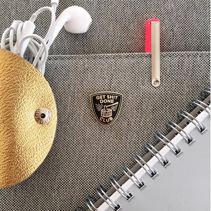 Paper Parasol Press - Wholesale Lapel Pin/Button - Get Shit Done Club Lapel Pin
