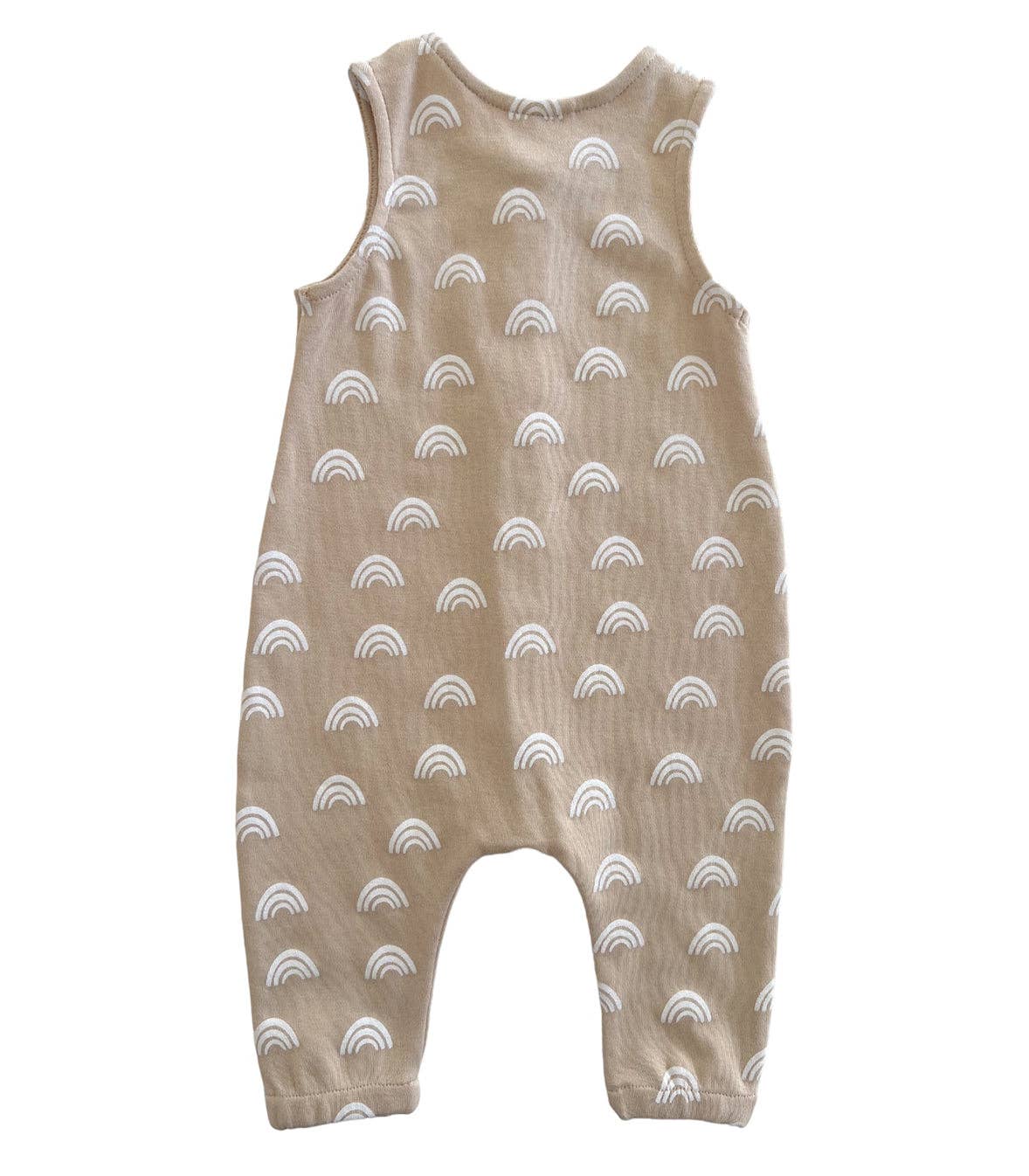 SIIX Collection - Wholesale Jumpsuit - Baby - Tan Rainbow / Organic Bay Jumpsuit1