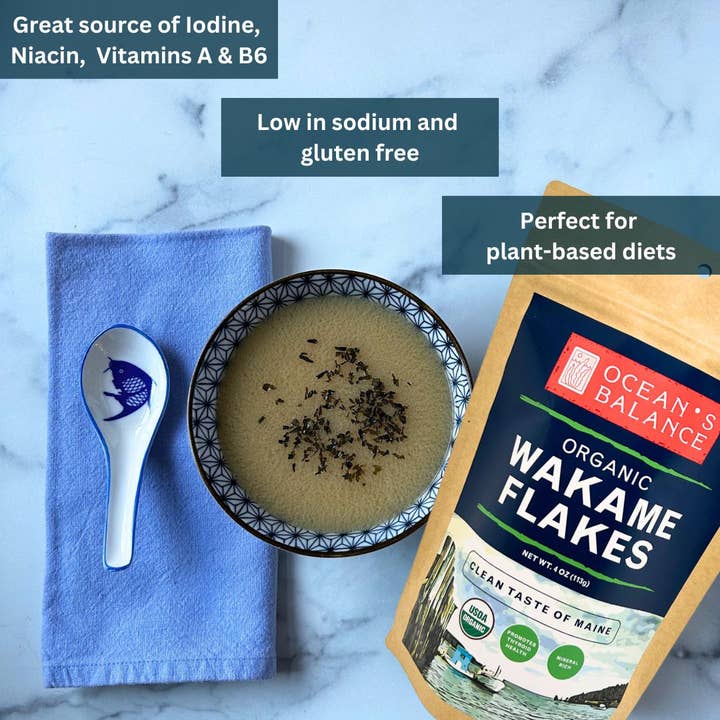 Ocean's Balance - Wholesale Dried/Dehydrated Vegetables - Organic Wakame Flakes