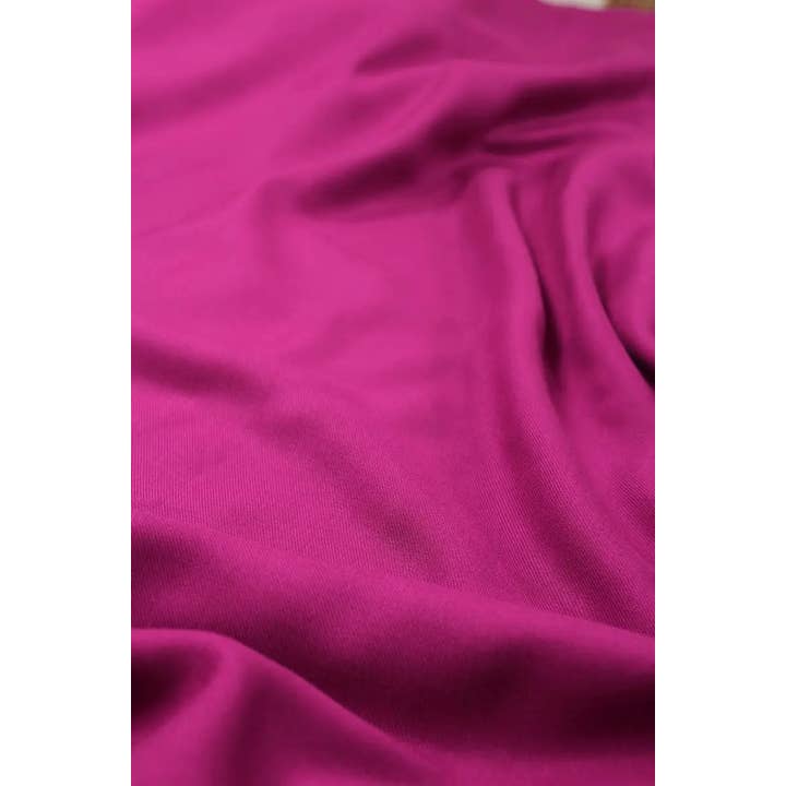 Eglantine et Zoé - Vente Tissu - Tissu Rose Magenta Sergé De Viscose Ecovero12