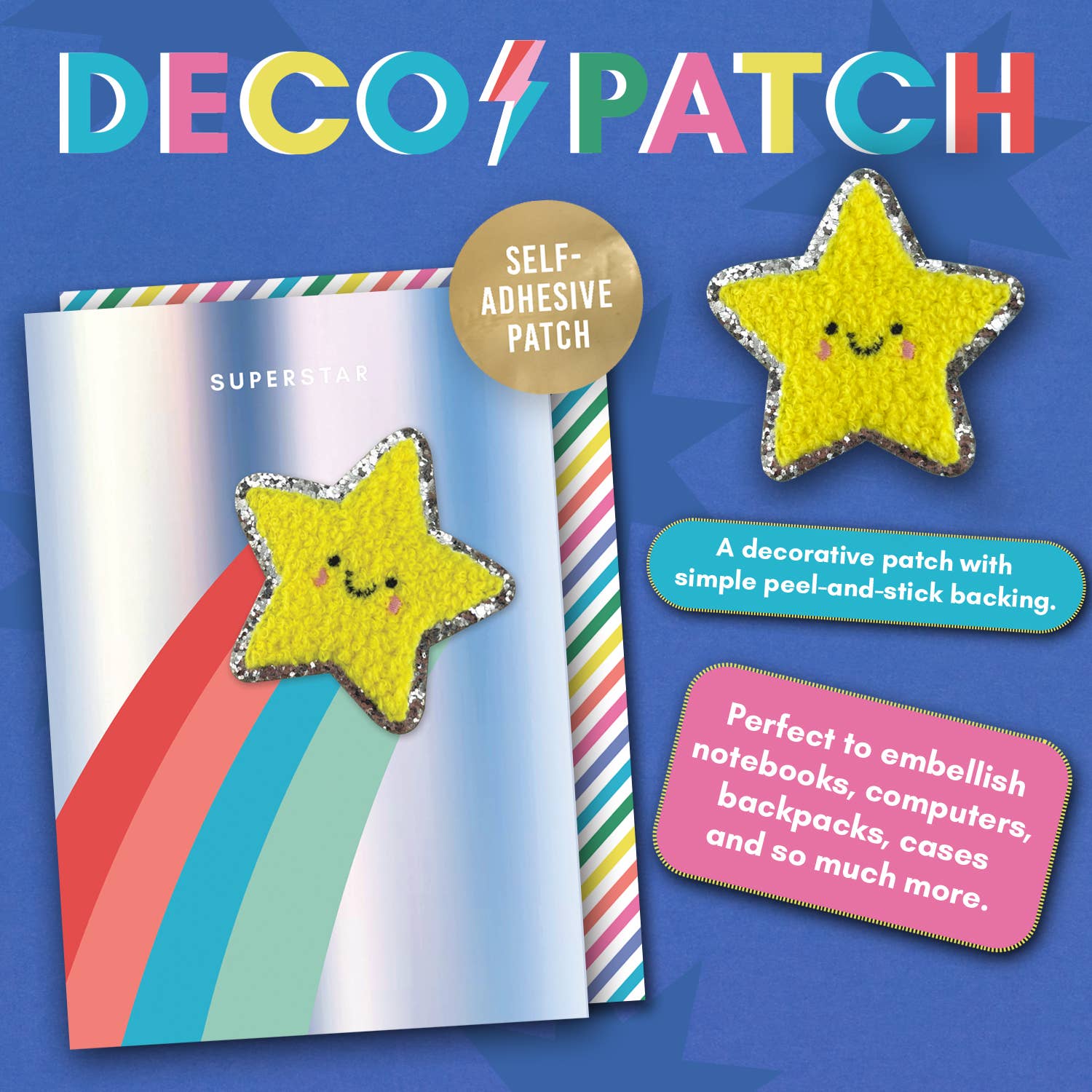 Second Nature Ltd - Wholesale Everyday Greeting Card - Shooting Star - Deco Patch - Second Nature3