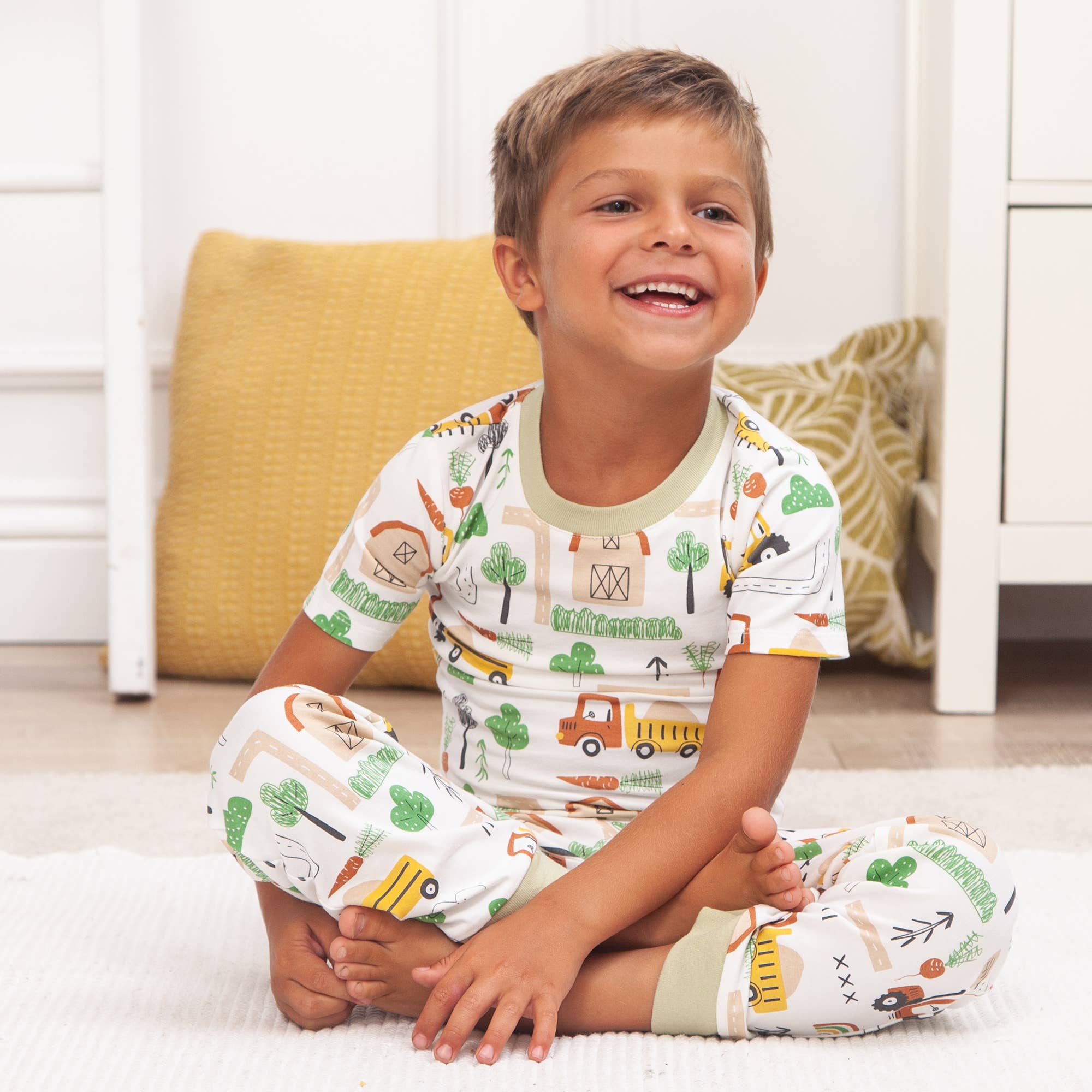 Wholesale Boy's Farmers Market Bamboo Pajama Set for your store - Faire