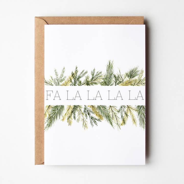 FALALALALA Christmas Card for wholesale by modbymae