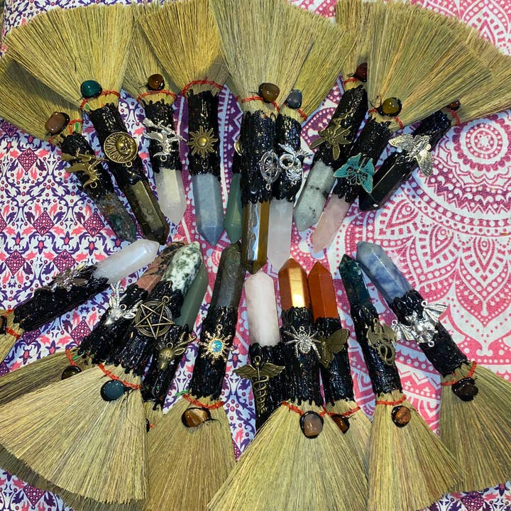 Crystal Altar Brooms Wiccan Brooms Witch Brooms Halloween and other Purchase Wholesale crystal witch. Free Returns & Net 60 Terms on Faire trending on Faire.