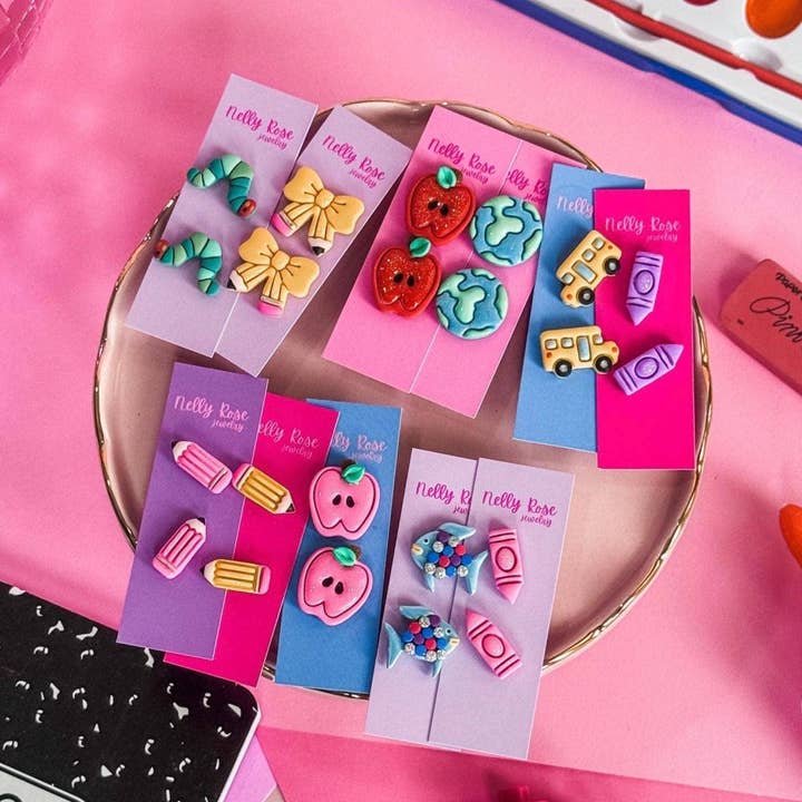 Classroom Earrings | Lightweight | Hypoallergenic for wholesale by Nelly Rose Jewelry