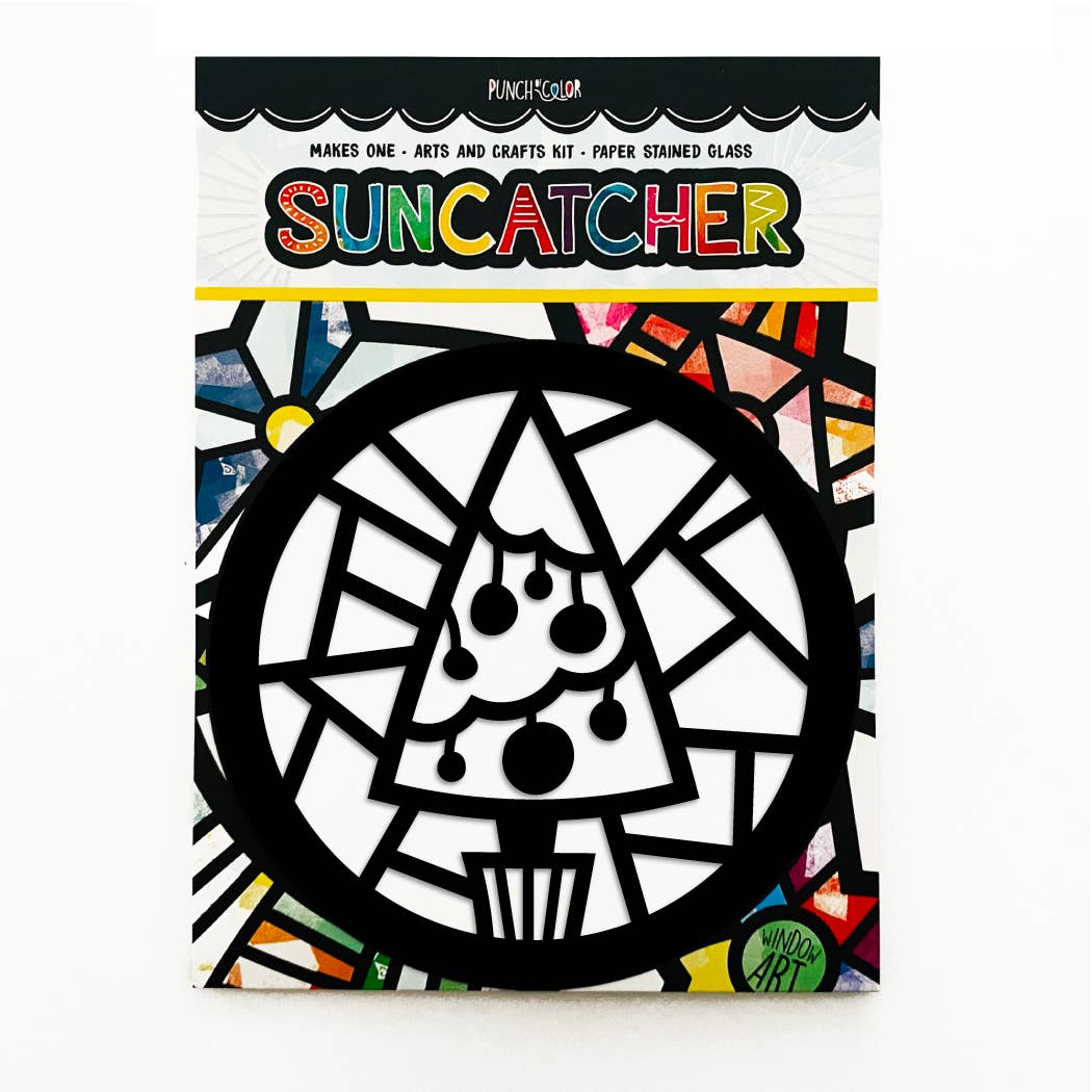 Punch of Color - Wholesale DIY Craft Kit - Kids - Holiday Tree Suncatcher Kit1