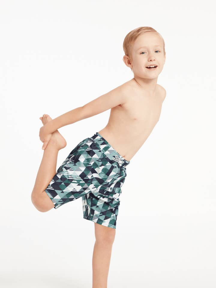 Cherecked Elastic Waistband Boardshorts for wholesale by Sunseeker