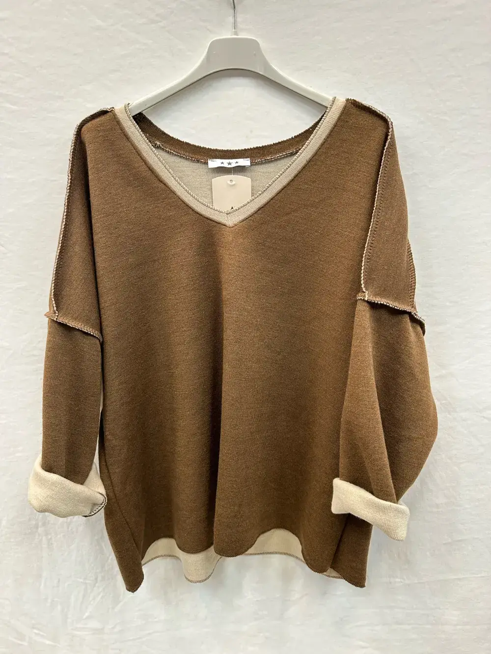 Mimi & Gogo – wholesale Sweatshirt – Women's – Thick V-Neck Sweatshirt @7514_ThickVSweatshirt4