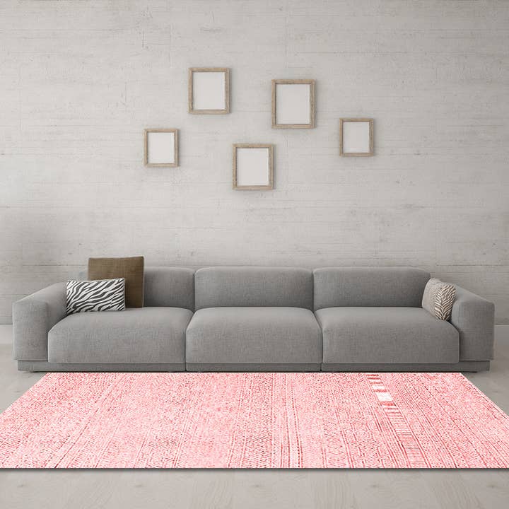 Machine Washable Solid Red Modern Area Rugs for wholesale by Ahgly