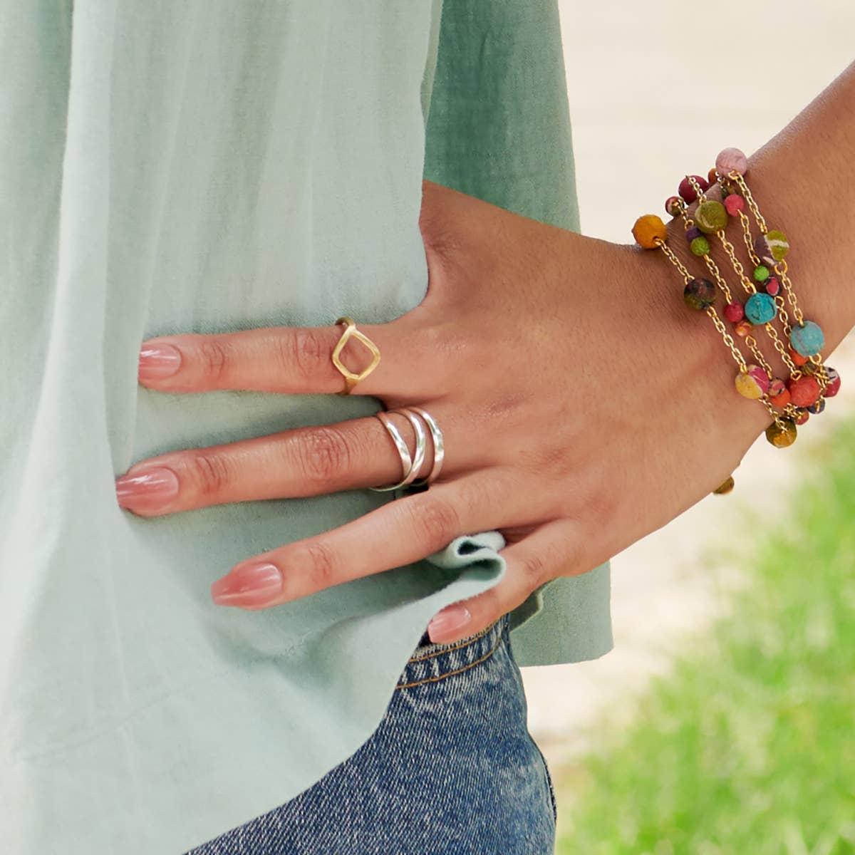 WorldFinds - Venta al por mayor Anillo de banda/apilable - Anillo Linear X - Plata3