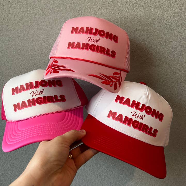 Casquette de camionneur Mahjong avec Mahgirls | Mahj | Chapeaux tendance pour la vente par Vibes Hat Company