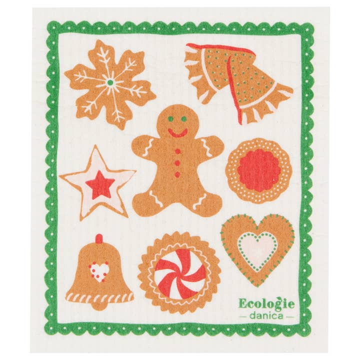 Holiday Cookies Swedish Dishcloth for wholesale by Danica Brands
