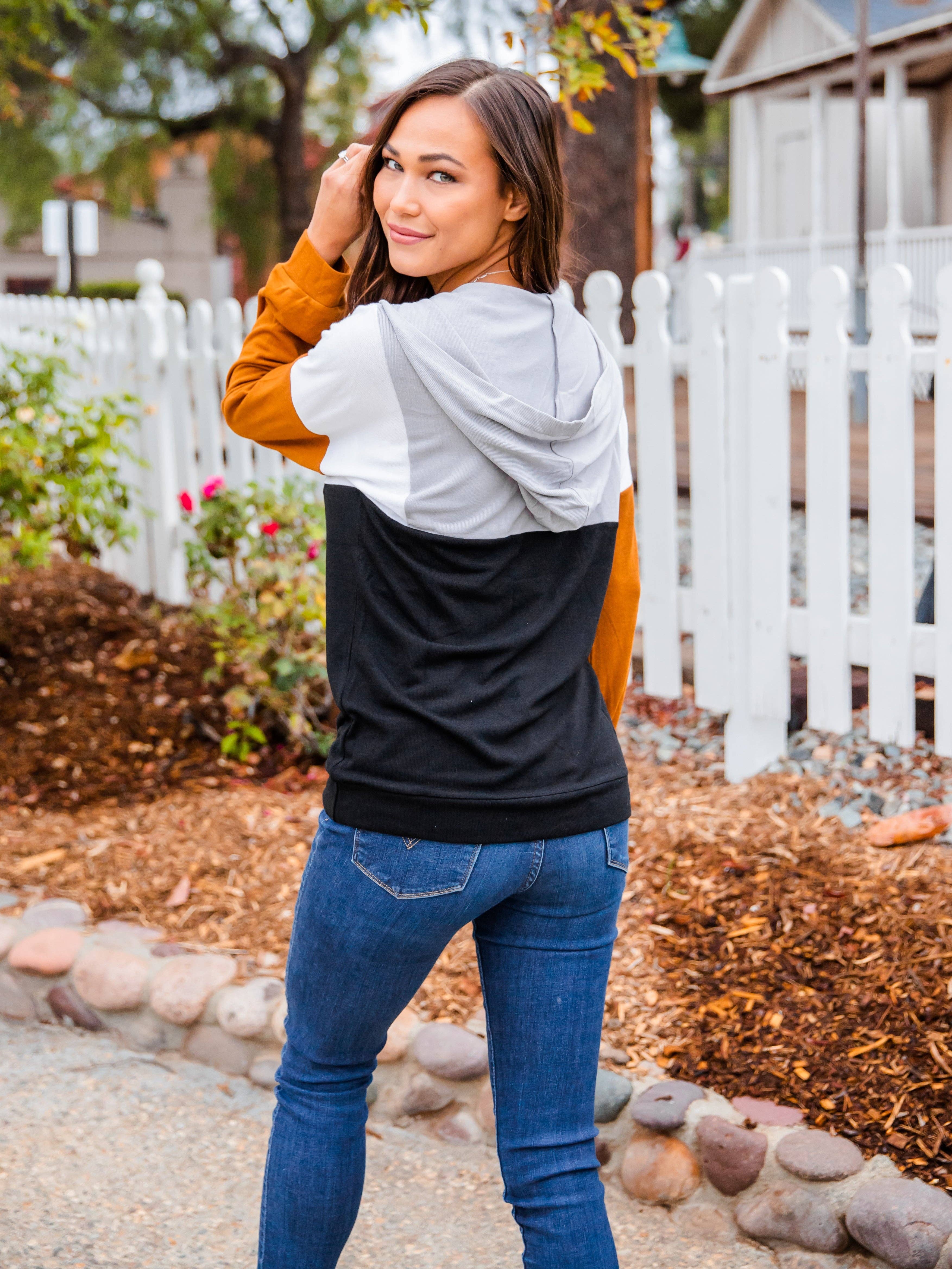 Tickled Teal - Wholesale Hoodie - Women's - Gabbi Colorblock Hoodie7