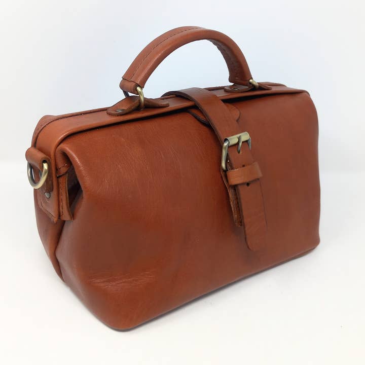 Artisan Stories - Venta al por mayor Bolso con asas - Mujer - Bolso médico pequeño de cuero marrón claro