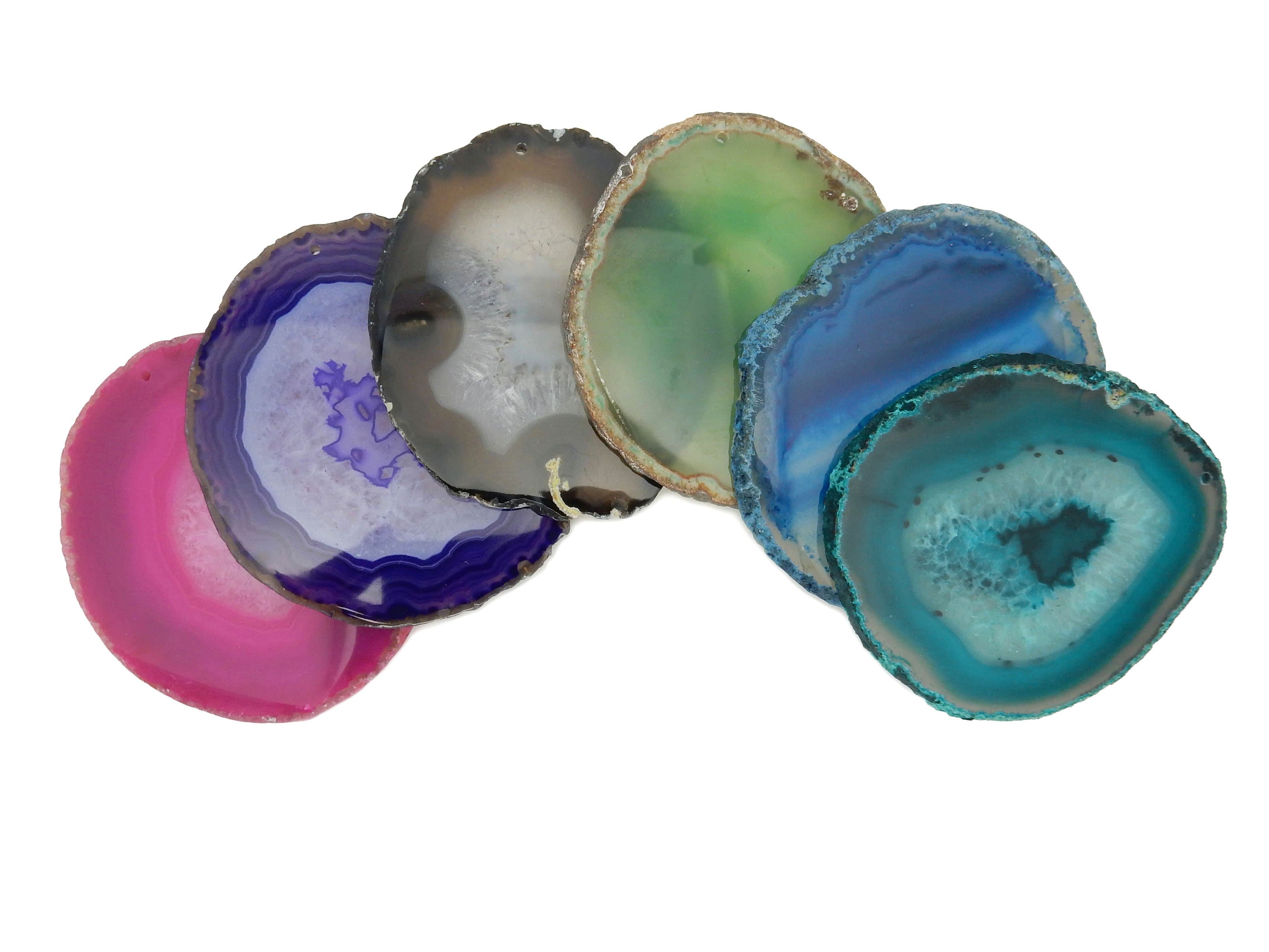 Rock Paradise - Wholesale Spiritual Stone/Crystal - Agate Slices -Top Drilled - Size #2 LARGE AGATE - Crystal Craft Supply6