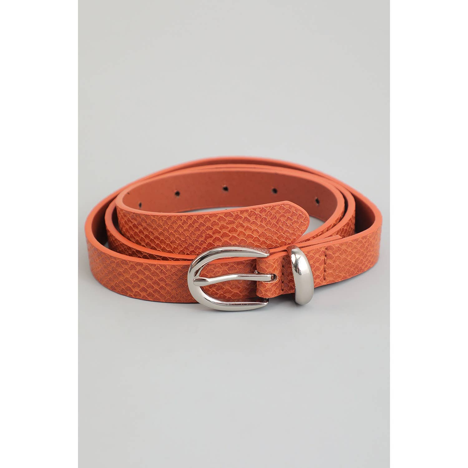 Girly – wholesale Belt – Women's – THIN SNAKE PRINT CIRCULAR BUCKLE FASHION BELT0