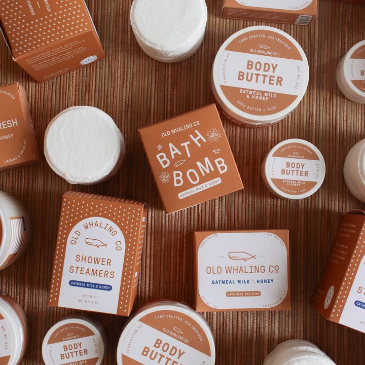 Old Whaling Company - Wholesale Bath Bomb/Fizz - Oatmeal Milk & Honey Bath Bomb2