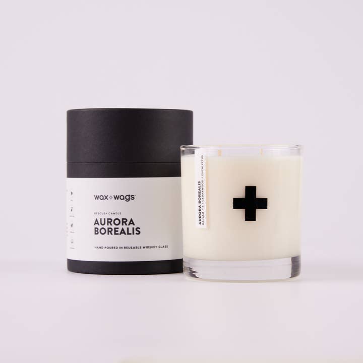Wax + Wags: RESCUE+ Candle / Aurora Borealis for wholesale by French Press Candle Co.