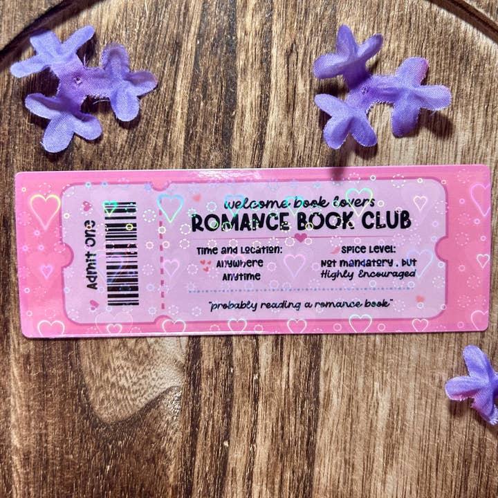 Romance Book Club Cardstock Bookmark for wholesale by Awfullynerdy.co