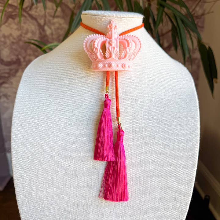 Crown Bolo Blush Pink with Solar Orange & Fuchsia for wholesale by Rahya Jewelry Design