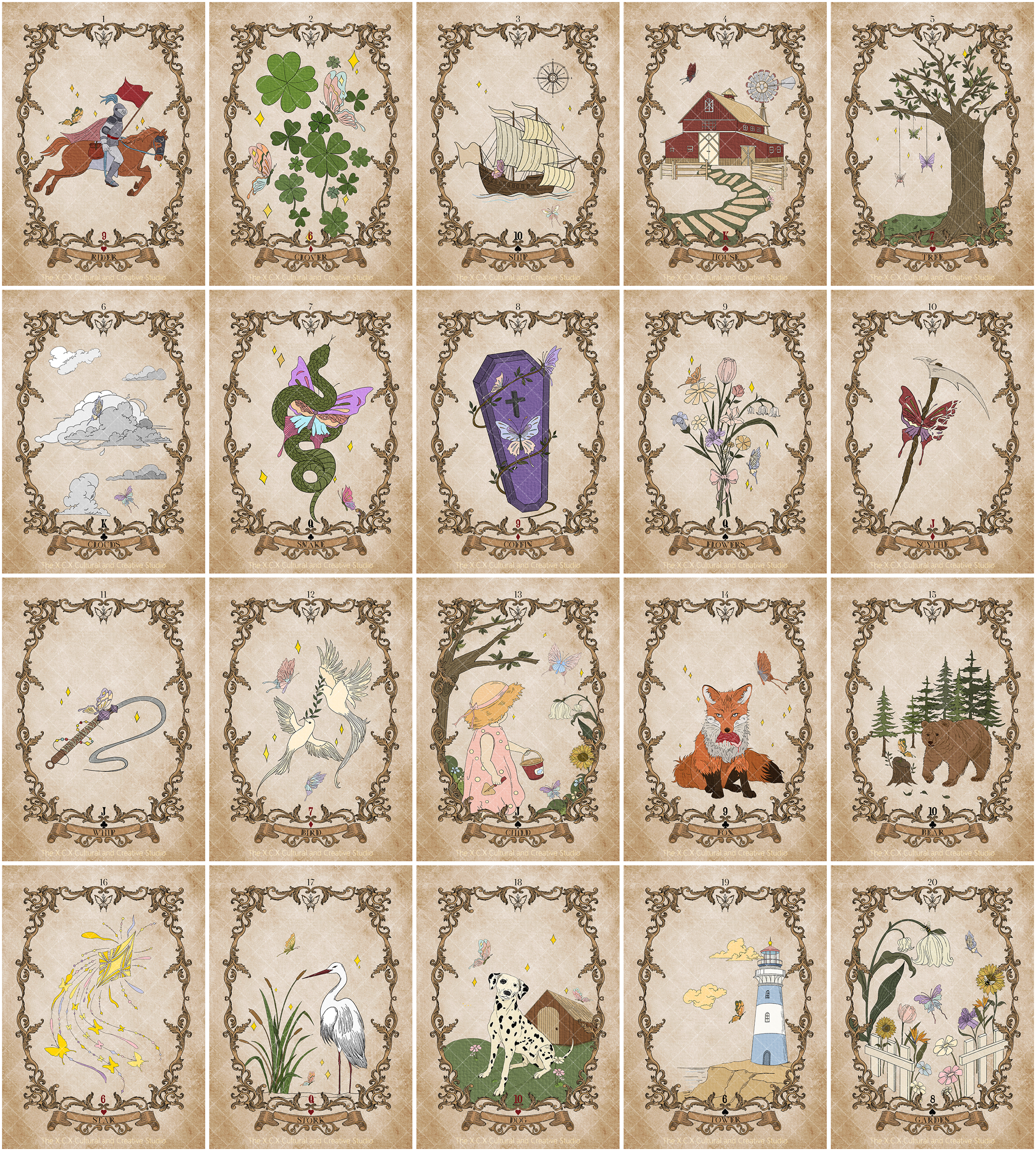 Vermilion Collection - Wholesale Tarot Cards - Psyche Lenormand5