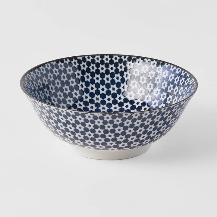 Star Flower Udon Bowl 20cm for wholesale by Made In Japan Tableware
