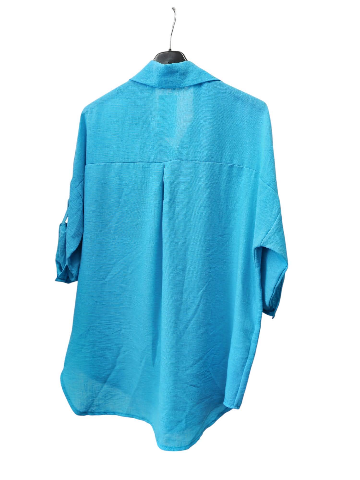 Superbia - Wholesale Button Down Shirt - Women's - Italian One Size Full Button Linen Shirt Blouse with Pocket10