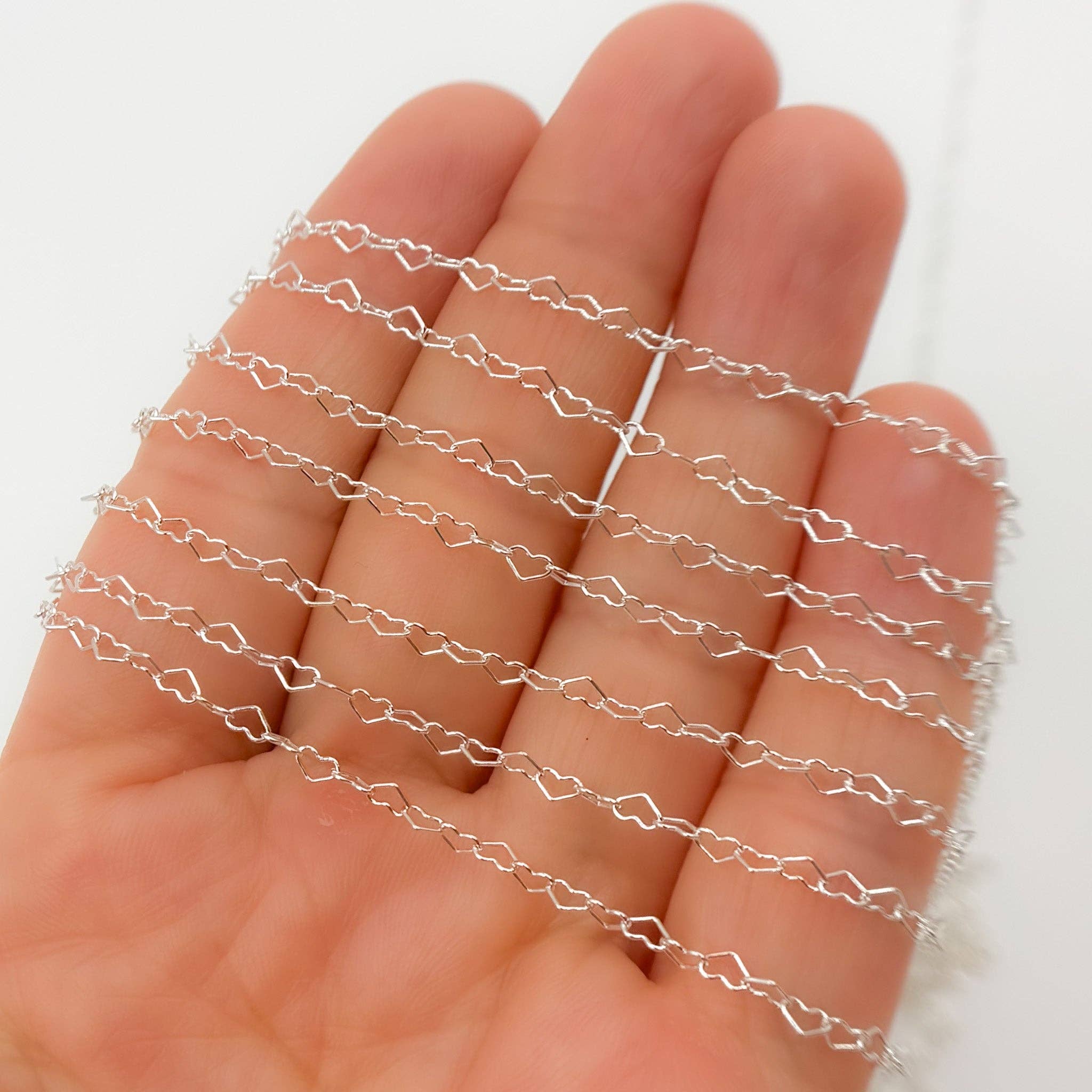 Tresor Jewelry Inc. - Wholesale Link & Chain Necklace - A35/SPSS. 925 Sterling Silver Heart Link Chain0