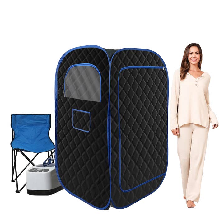 Black Blue Portable Steam Sauna 3L Steamer Remote Control for wholesale on Faire