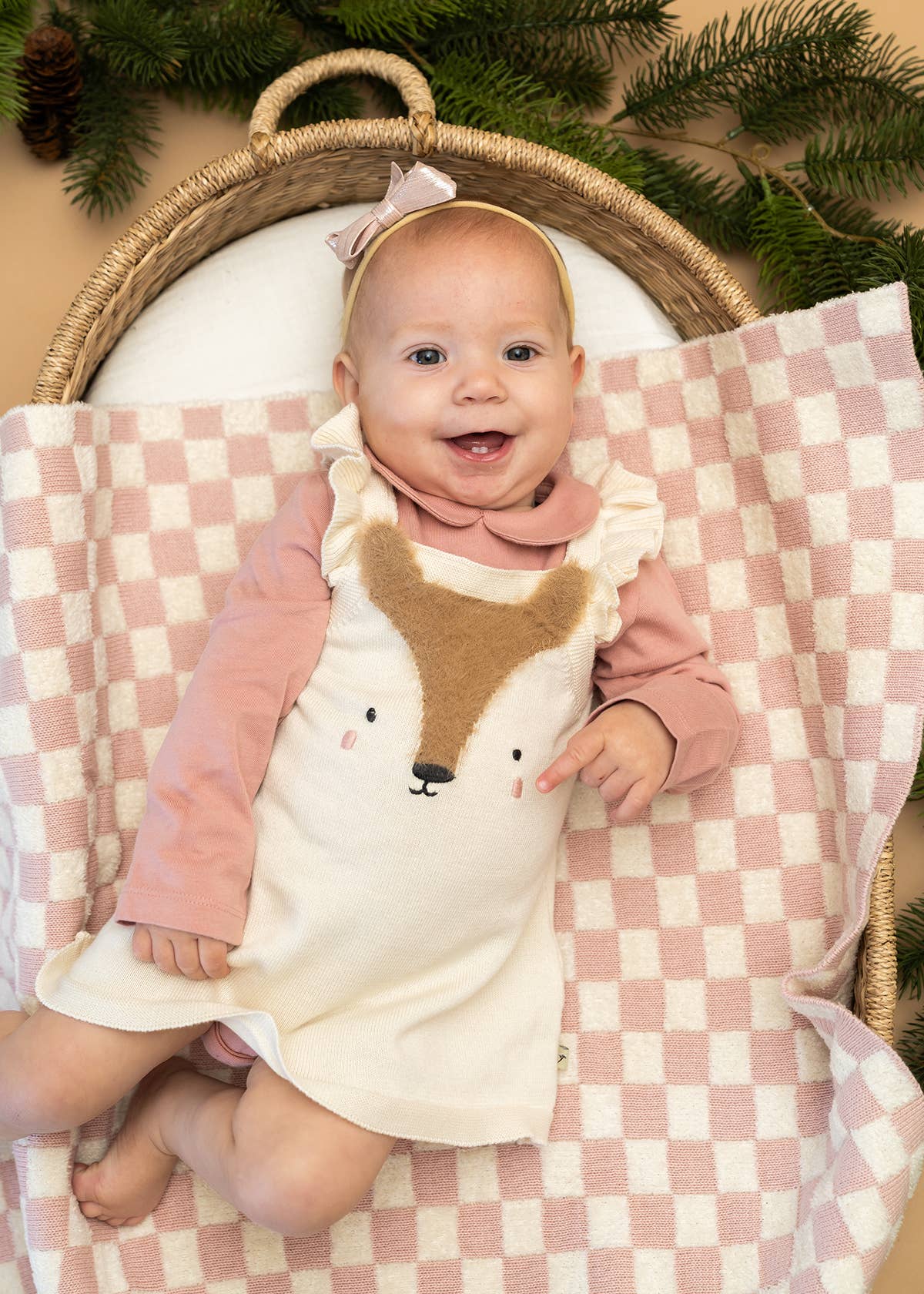 Viverano Organics - Venta al por mayor Manta de cama - Niños y bebés - A cuadros - Manta de bebé de punto de rizo (Orgánica)2