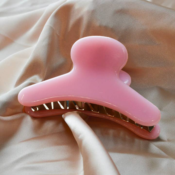 Fransk klämma i julrosblomma | Solid Bubbelgumsrosa för wholesale av Fenna&Fei