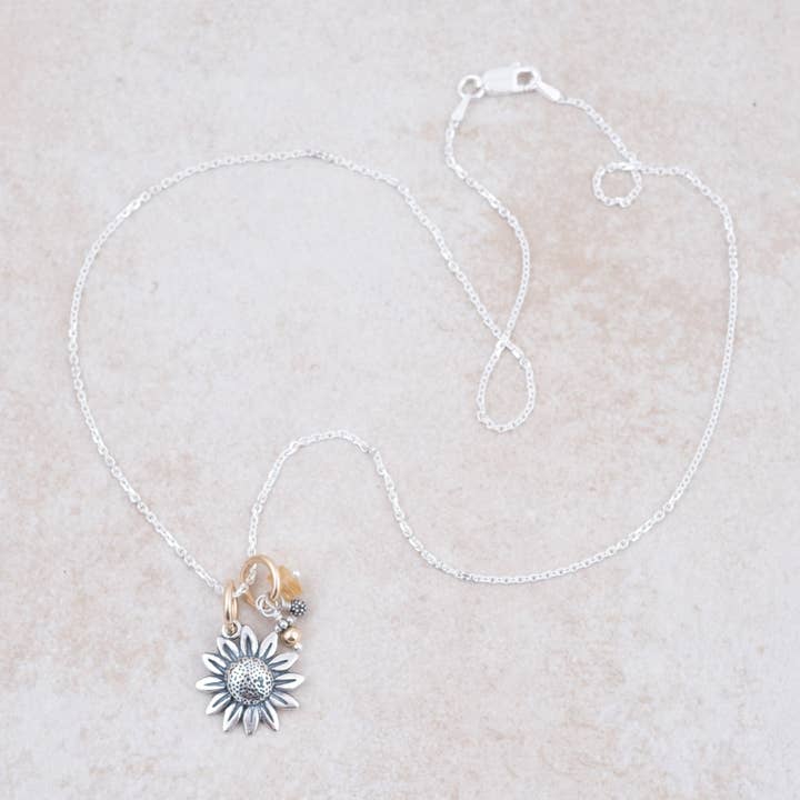 Sunflower Necklace for wholesale by Holly Lane Christian Jewelry