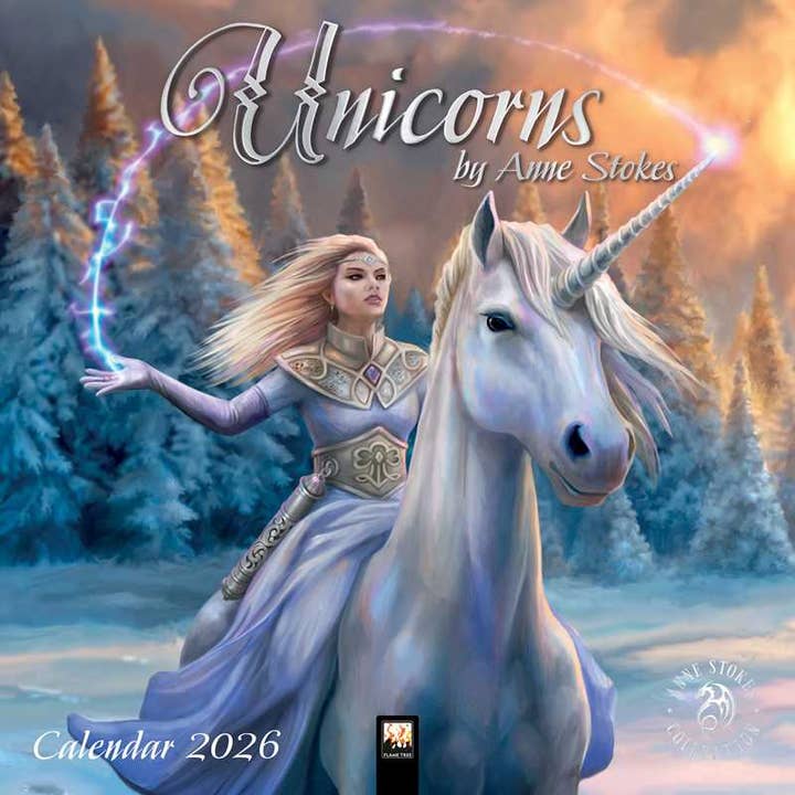 Unicorns by Anne Stokes Wall Calendar 2026 (Art Calendar) by for wholesale by Simon & Schuster