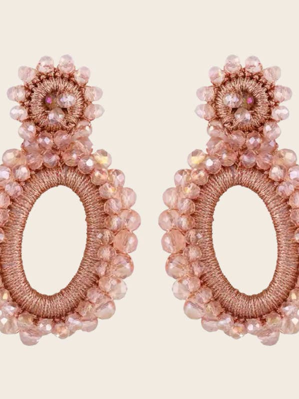 Örhängen Big Ivy - Rosa för wholesale av Sweet Lemons Atelier