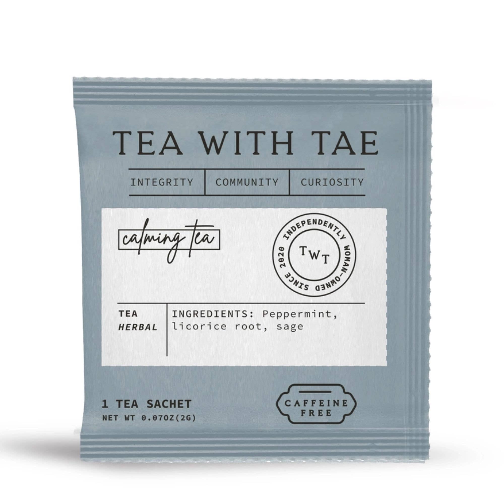 Tea with Tae - Venta al por mayor Bolsitas de té - Té de Hierbas Relajante - Bolsa de Té Individualmente Envuelta