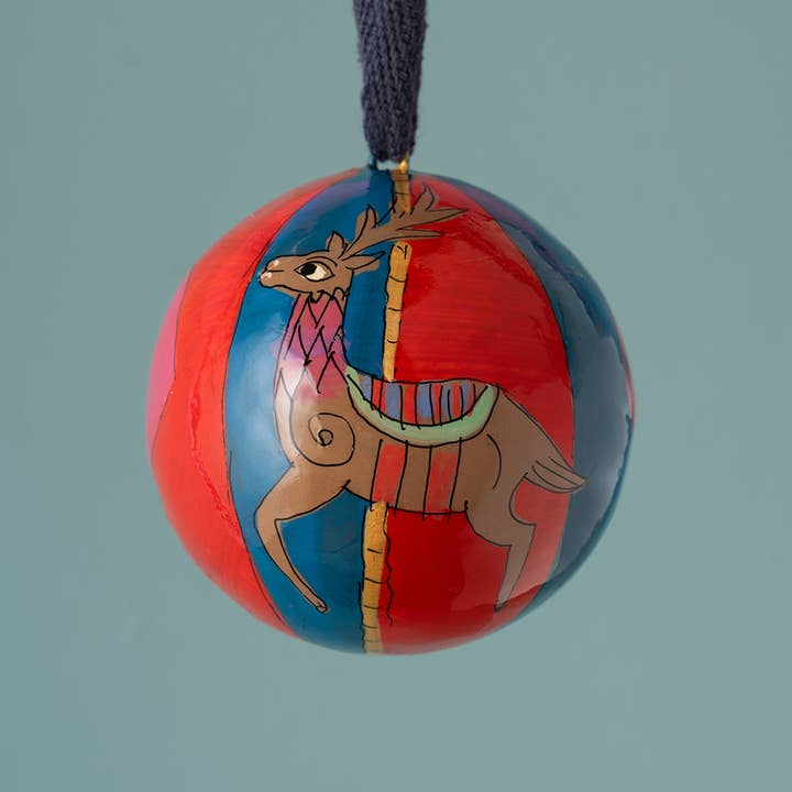 Ian Snow Ltd - Wholesale Ornament - Reindeer Carousel Bauble