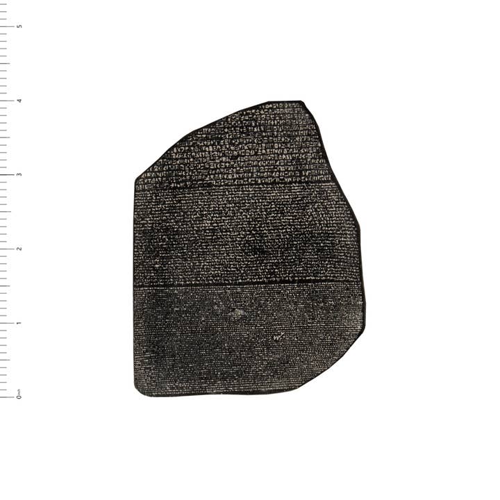 Discoveries, Inc. - Venta al por mayor Artículo decorativo de mesa - Pisapapeles Piedra Rosetta - 4" - Hecho en Egipto