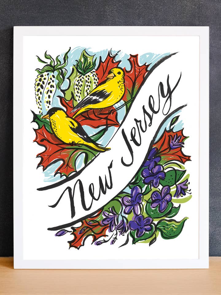 The Garden State Art Print | New Jersey for wholesale by Flourish Creative